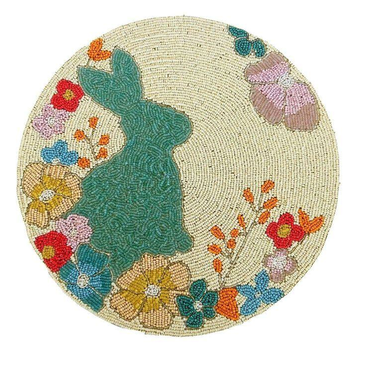 Colorful animal round rug