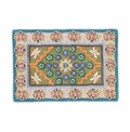 Colorful floral rectangular carpet shape